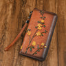 WYREL BOOTS WATERPROOF - Genuine Leather Women's Long Wallet - Vintage Embossed Clutch Purse with Card Slots - European Style Handbag for Daily Use